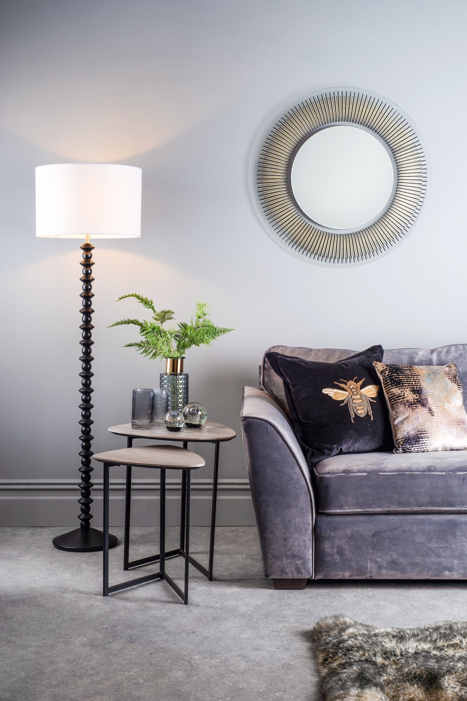 dar lighting Azana Floor Lamp Black Base Only AZA4922