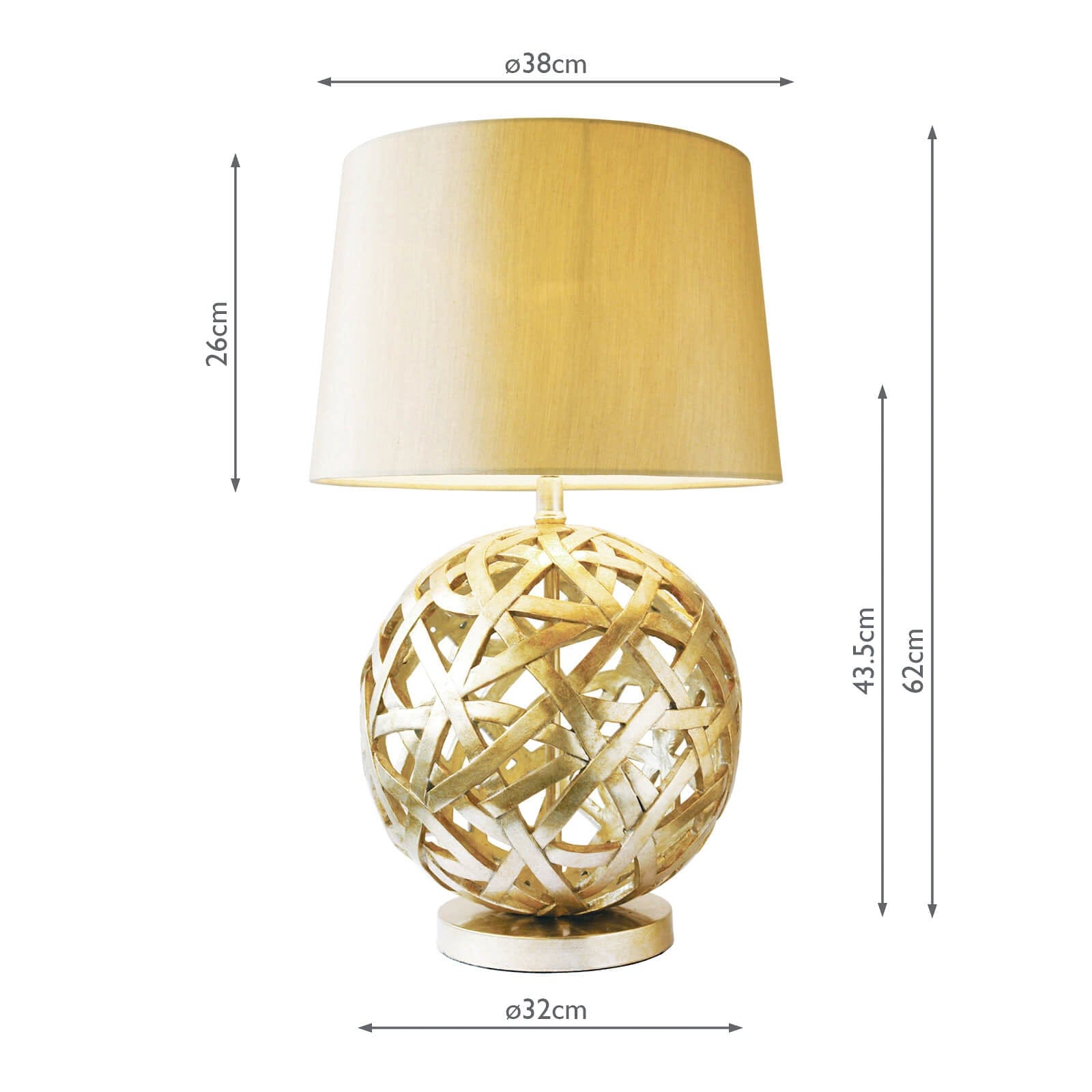 dar lighting Balthazar Table Lamp Antique Gold With Shade BAL4263