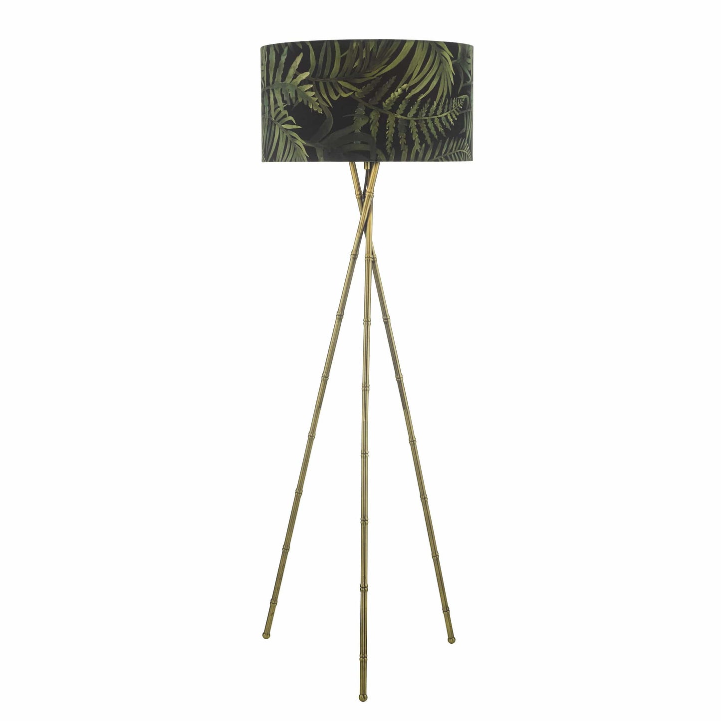 dar lighting Bamboo Tripod Floor Lamp Antique Brass Base Only BAM4975