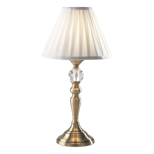 dar lighting Beau Touch Table Lamp Antique Brass With Shade (Multipack) BEA4075