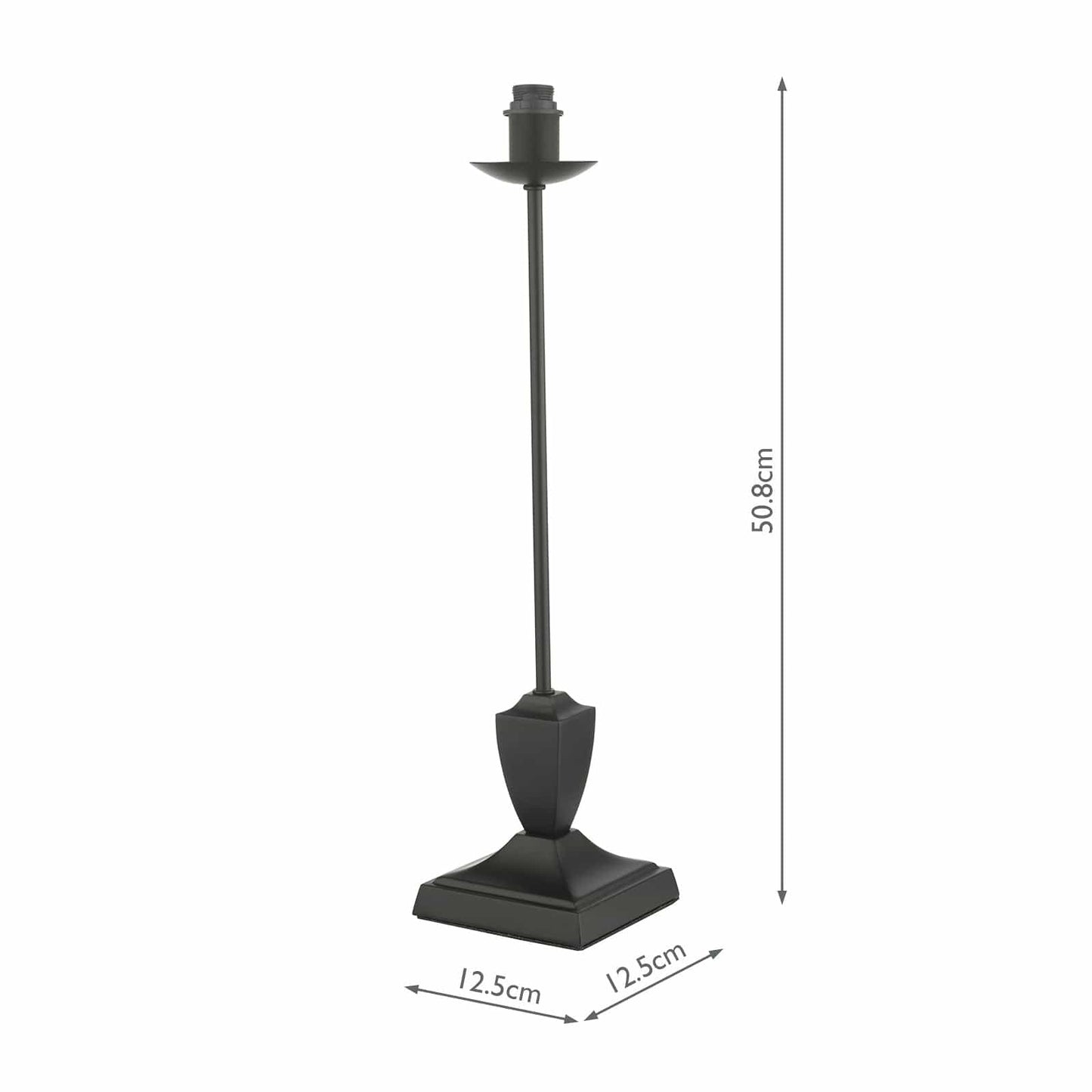 dar lighting Bessa Table Lamp Satin Black Base Only BES4122