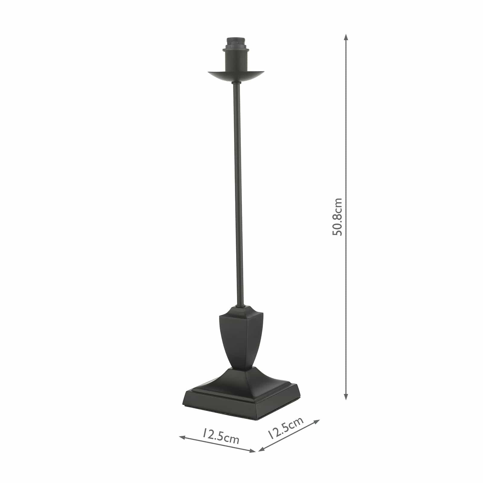 dar lighting Bessa Table Lamp Satin Black Base Only BES4122
