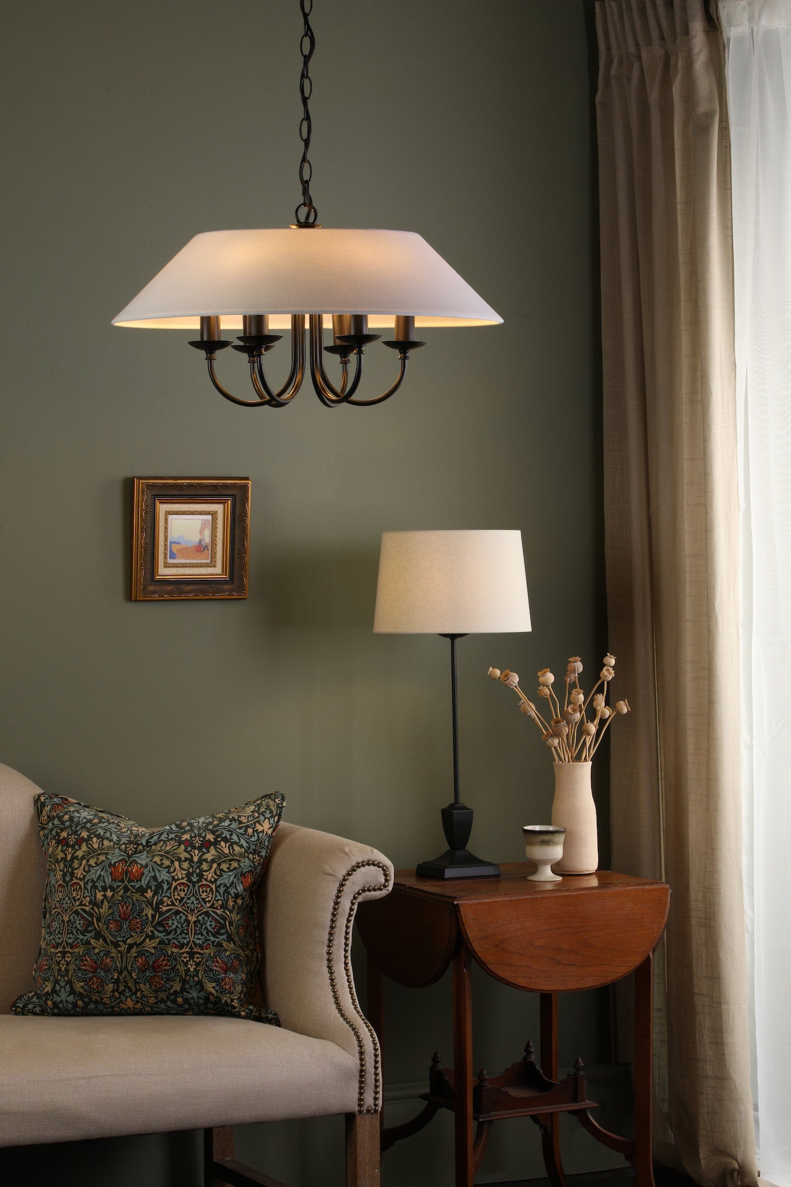 dar lighting Bessa Table Lamp Satin Black Base Only BES4122