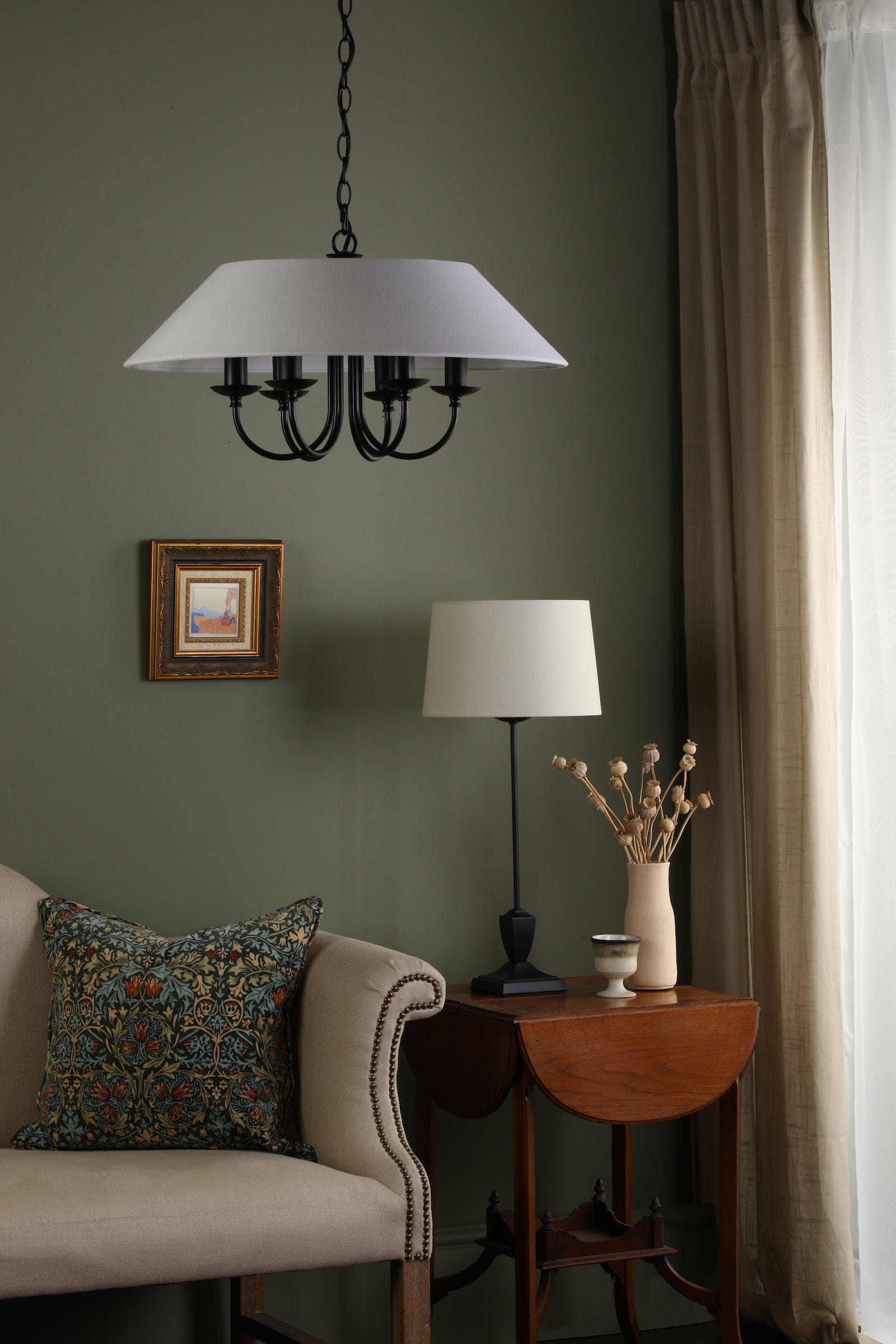 dar lighting Bessa Table Lamp Satin Black Base Only BES4122