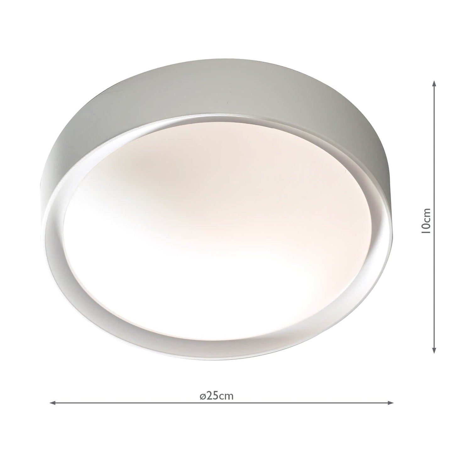 dar lighting Beta Bathroom Flush White Acrylic & Opal Glass IP44 BET52