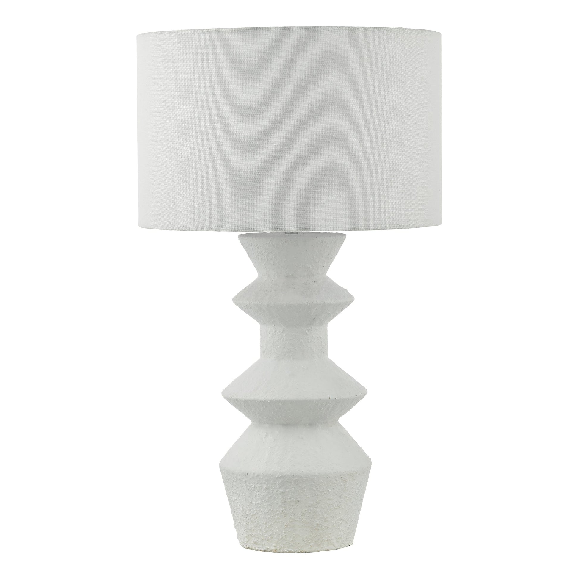 dar lighting Bidelia Table Lamp Matt White With Shade BID422