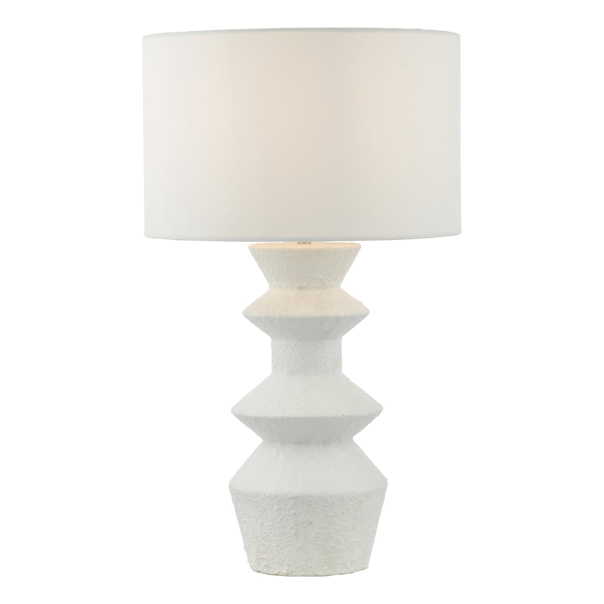 dar lighting Bidelia Table Lamp Matt White With Shade BID422