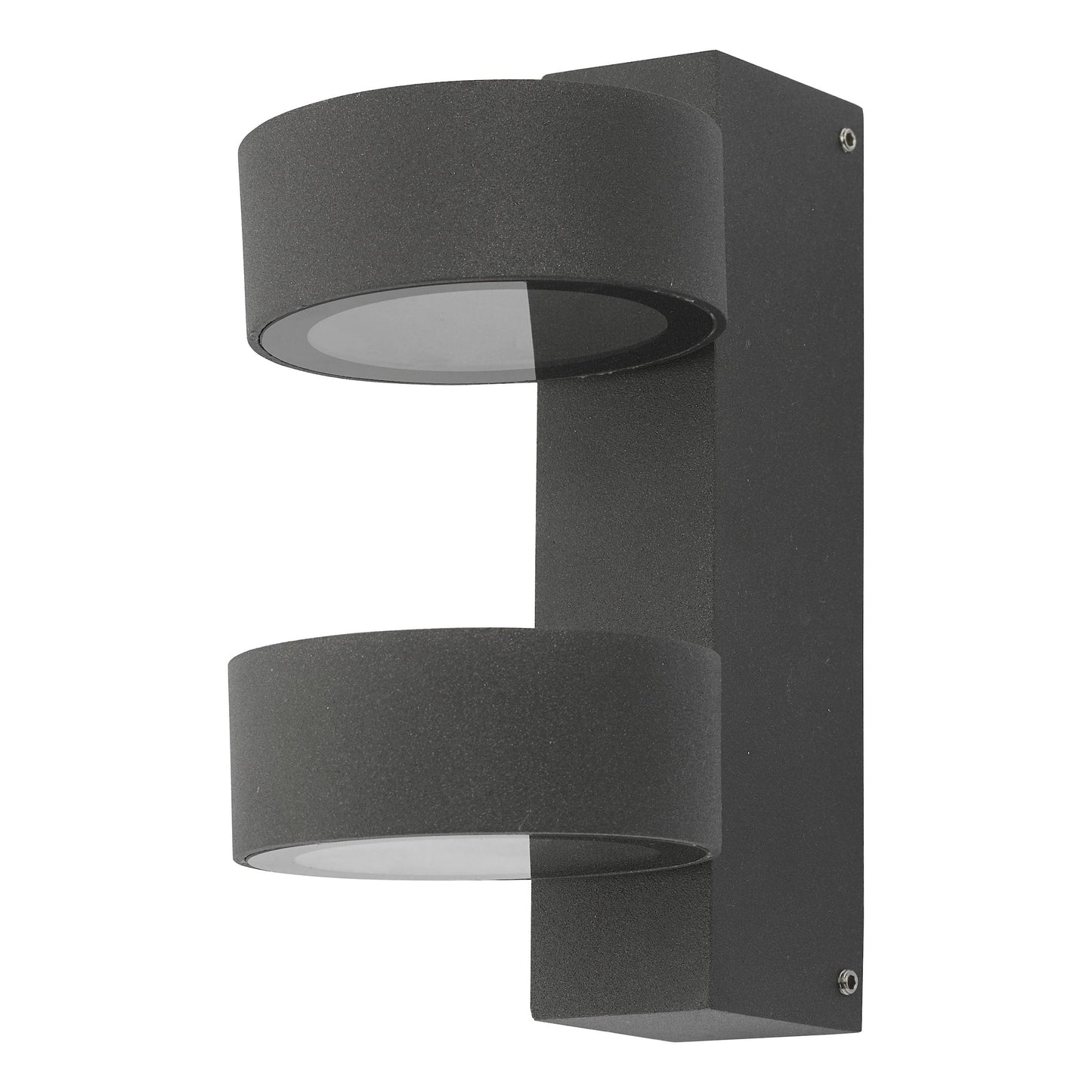 dar lighting Bohdan Outdoor 2 Light Wall Light Matt Grey IP65 LED BOH0939