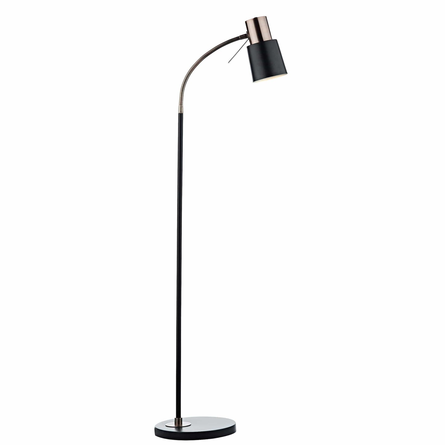 dar lighting Bond Task Floor Lamp Black Copper BON4954