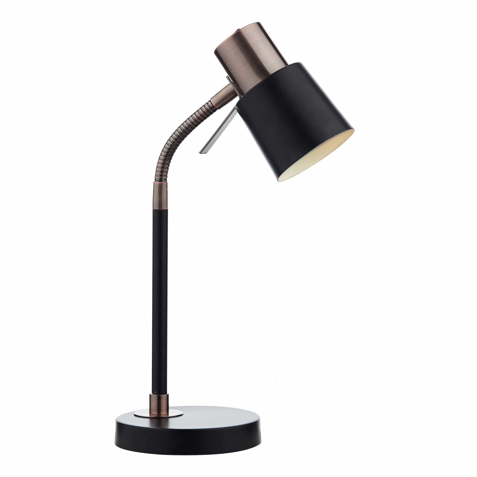 dar lighting Bond Task Table Lamp Black Copper BON4254