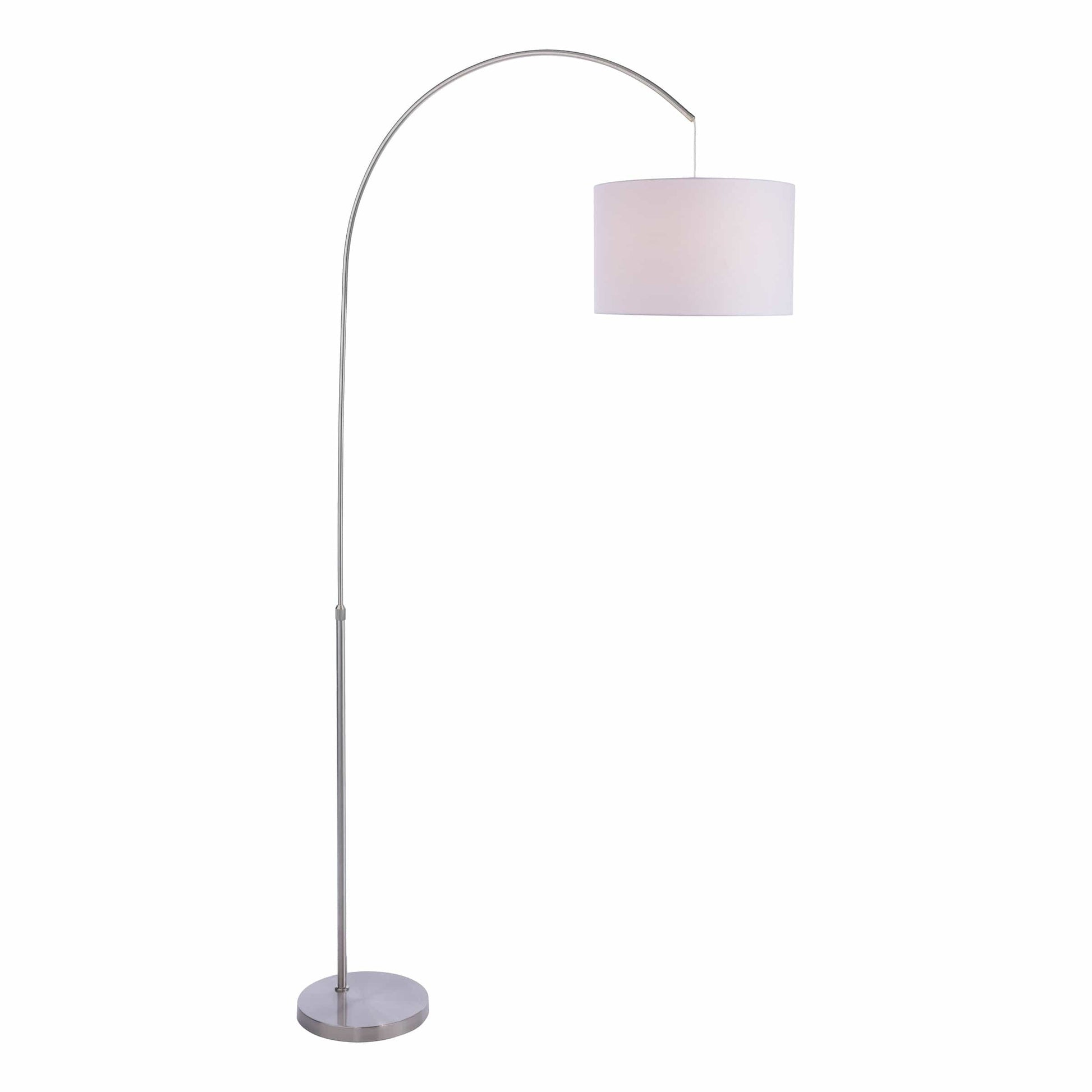 dar lighting Bow Floor Lamp Satin Nickel Base Only BOW4946