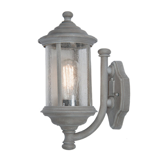 dar lighting Brompton Outdoor Wall Light Matt Grey Glass IP43 BRO1661