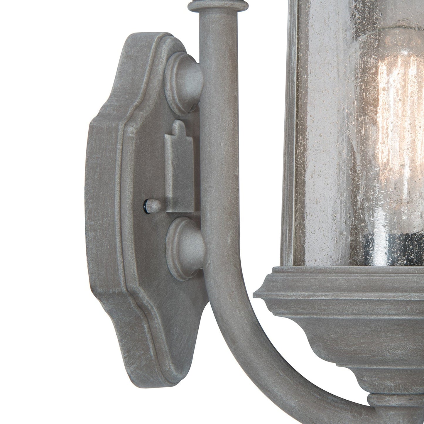 dar lighting Brompton Outdoor Wall Light Matt Grey Glass IP43 BRO1661