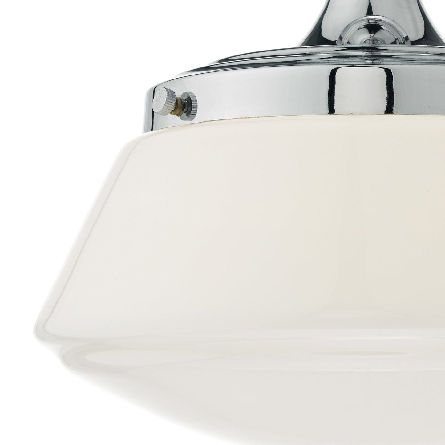 dar lighting Caden Bathroom Semi Flush Polished Chrome Opal Glass IP44 CAD0150