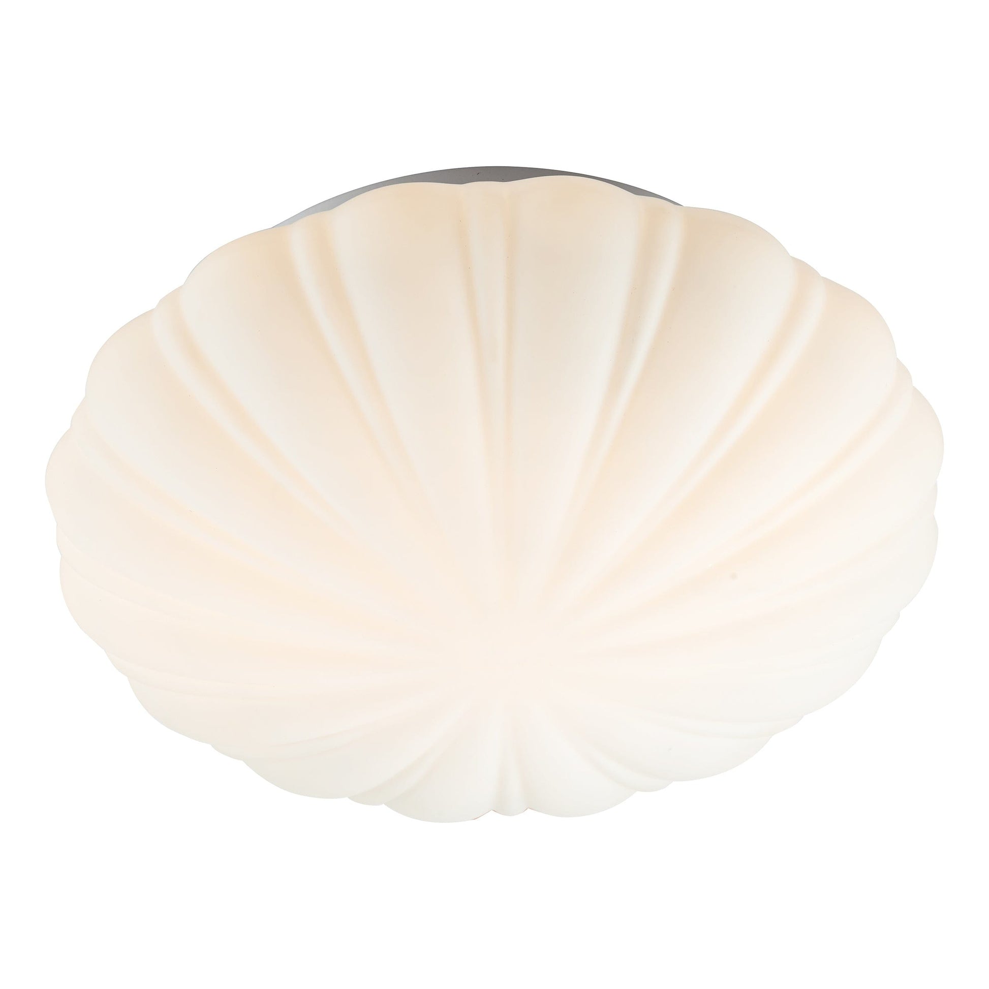 dar lighting Cafe Bathroom Flush Scalloped Opal Glass IP44 CAF502