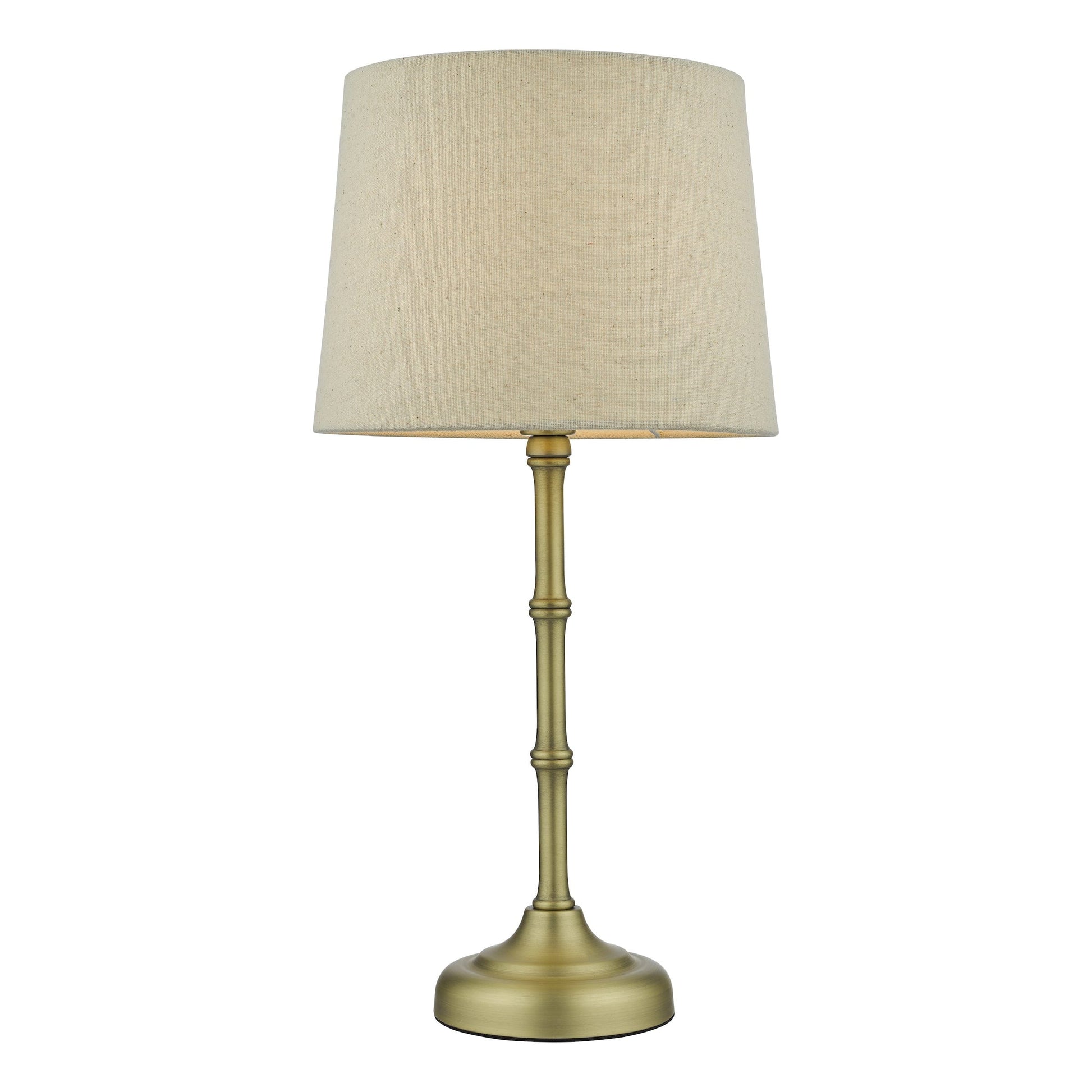 dar lighting Cane Table Lamp Antique Brass With Shade CAN4275