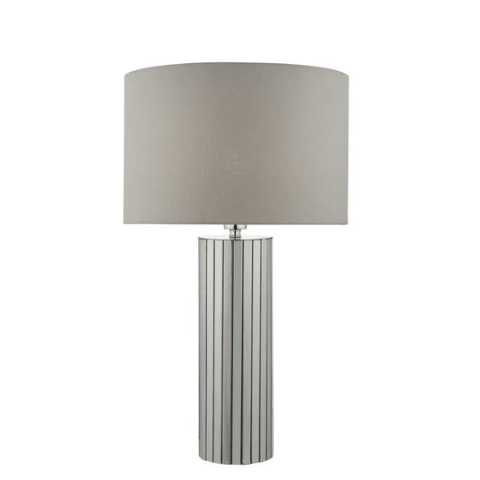 dar lighting Cassandra Table Lamp Polished Chrome With Shade CAS4250