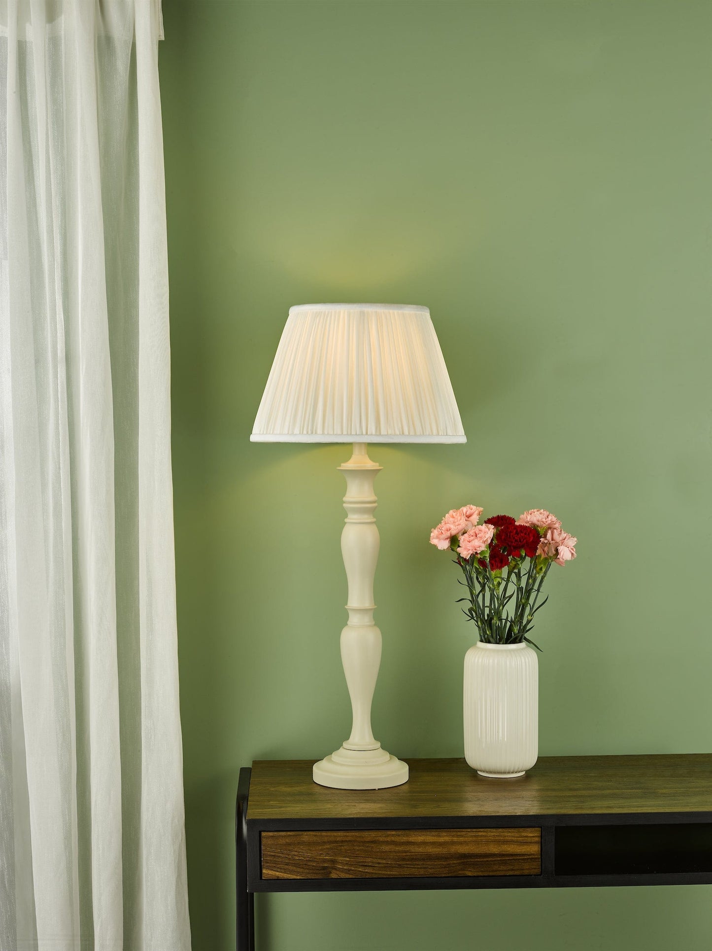 dar lighting Caycee Table Lamp Cream Base Only CAY4203