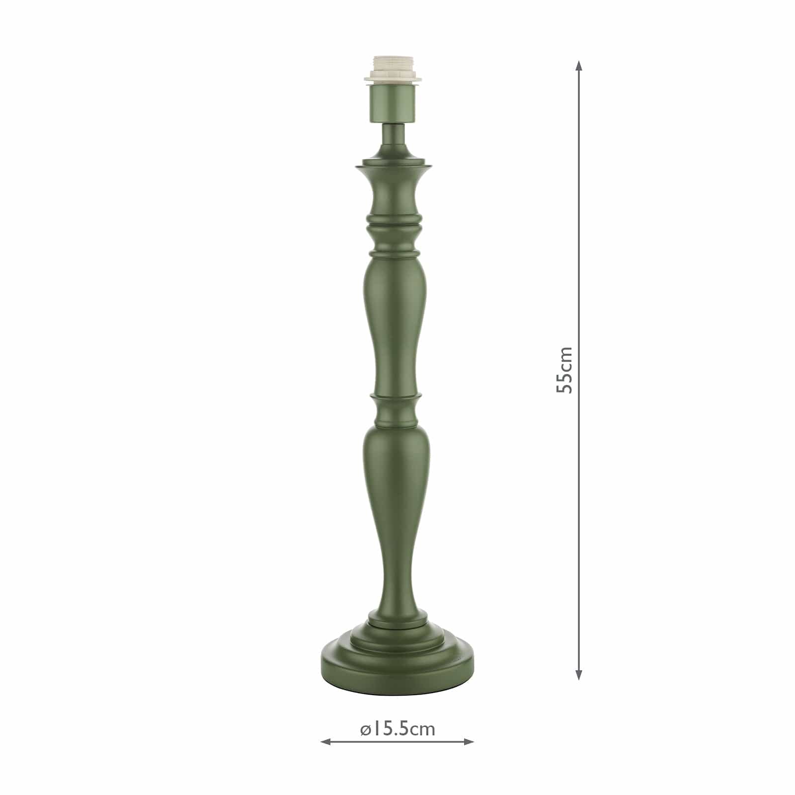 dar lighting Caycee Table Lamp Green Base Only CAY4224