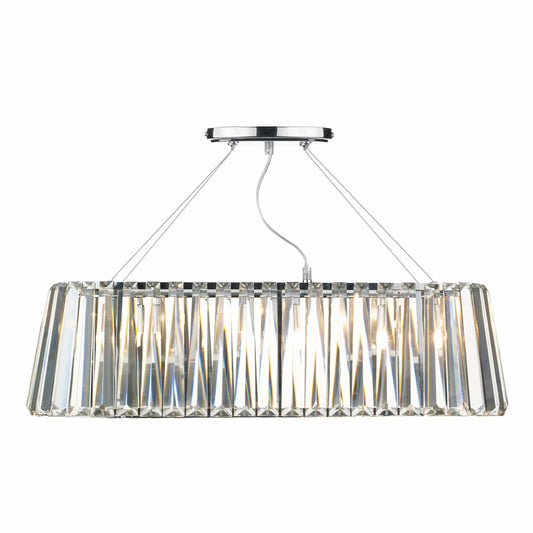 dar lighting Cecilia 3 Light G9 Oval Linear Pendant Bar CEC0350