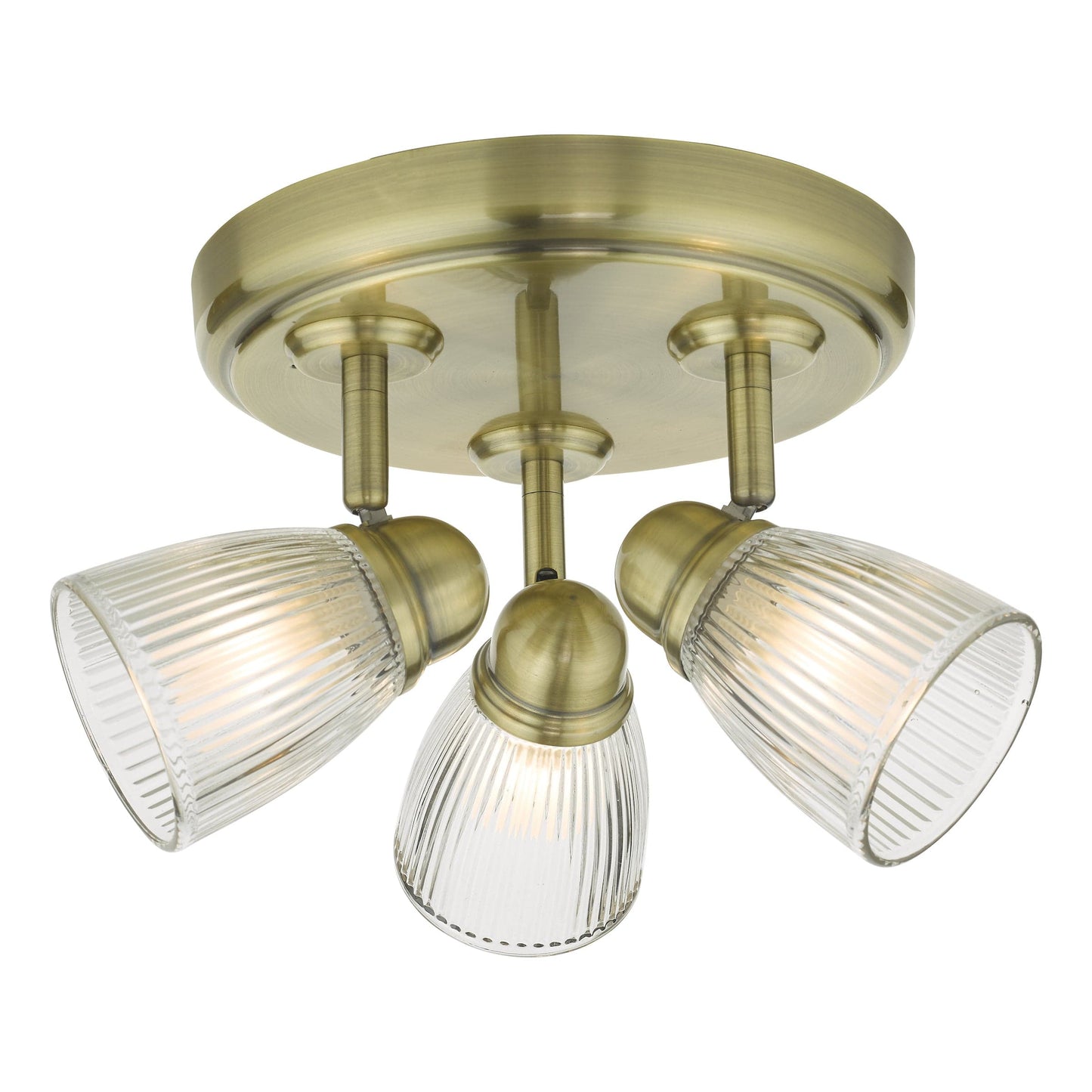 dar lighting Cedric Bathroom 3 Light Spotlight Antique Brass Glass IP44 CED7675