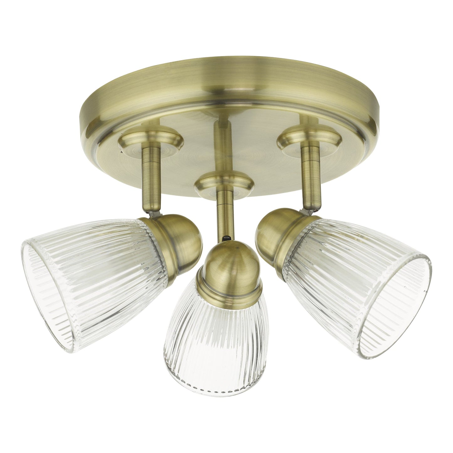 dar lighting Cedric Bathroom 3 Light Spotlight Antique Brass Glass IP44 CED7675