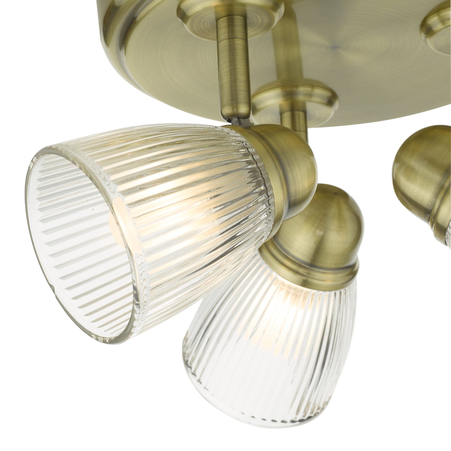 dar lighting Cedric Bathroom 3 Light Spotlight Antique Brass Glass IP44 CED7675