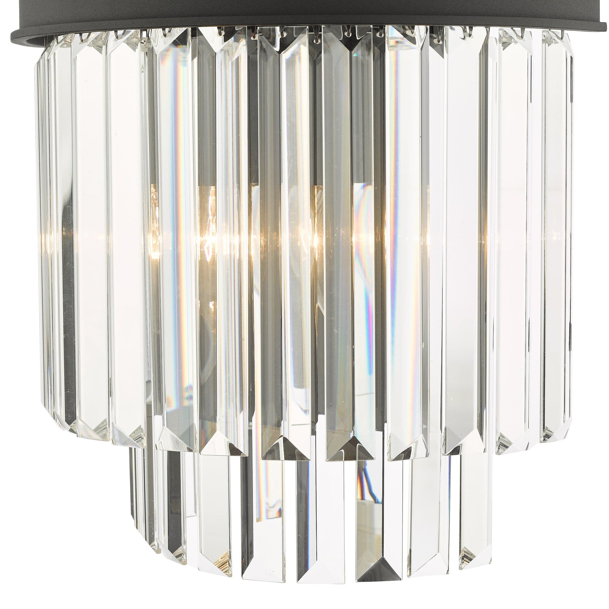 dar lighting Celeus 2 Light Wall Light Anthracite & Crystal CEL0922