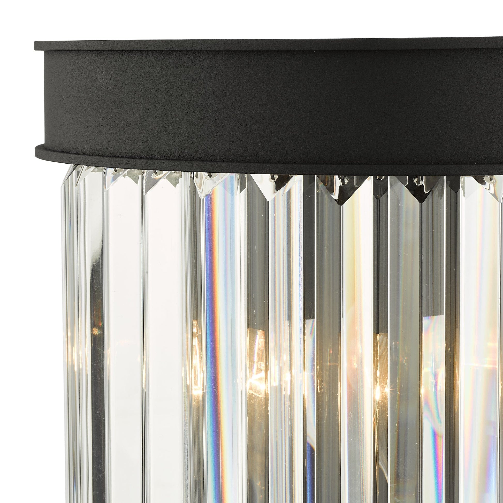 dar lighting Celeus 2 Light Wall Light Anthracite & Crystal CEL0922