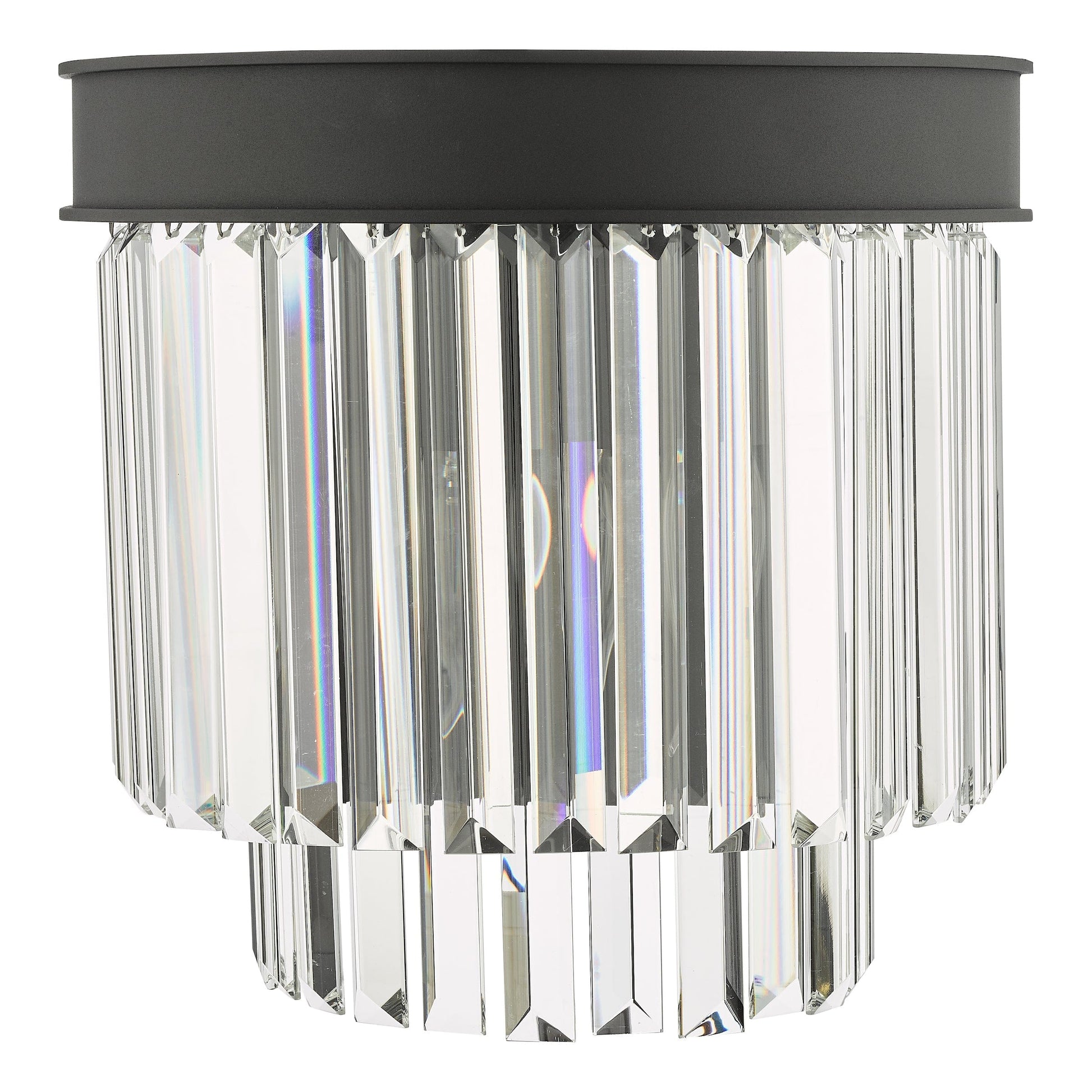 dar lighting Celeus 2 Light Wall Light Anthracite & Crystal CEL0922