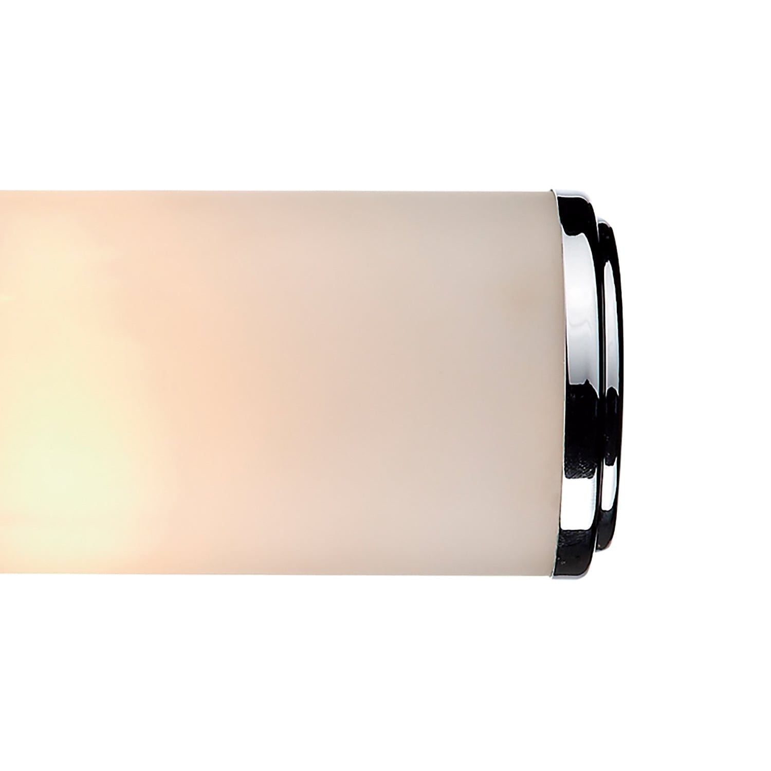 dar lighting Century Bathroom 2 Light Wall Light Polished Chrome Opal Glass IP44 CEN0950