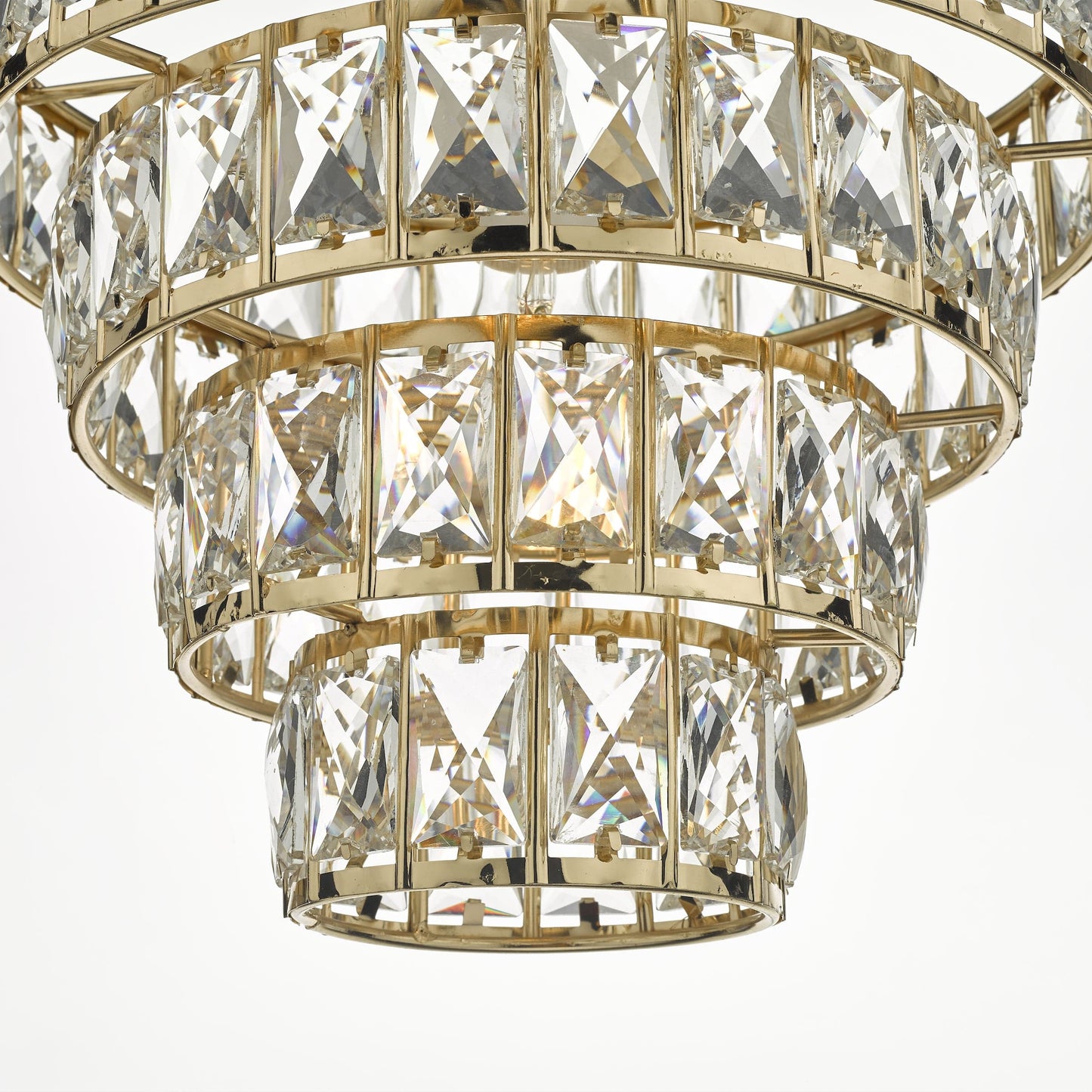 dar lighting Cerys Single Pendant Polished Gold and Crystal CER0135