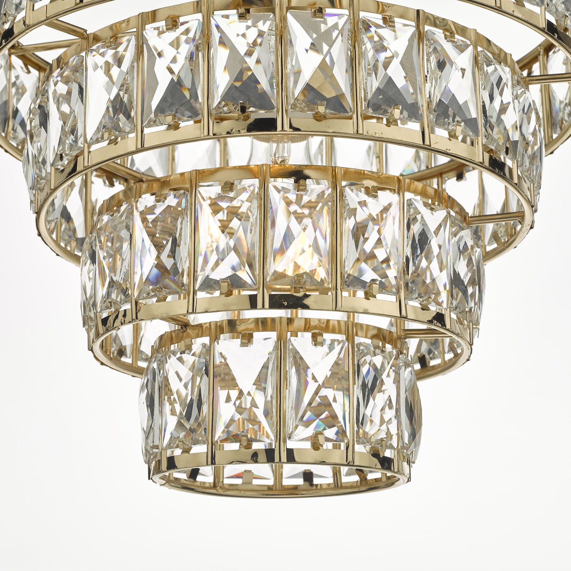 dar lighting Cerys Single Pendant Polished Gold and Crystal CER0135
