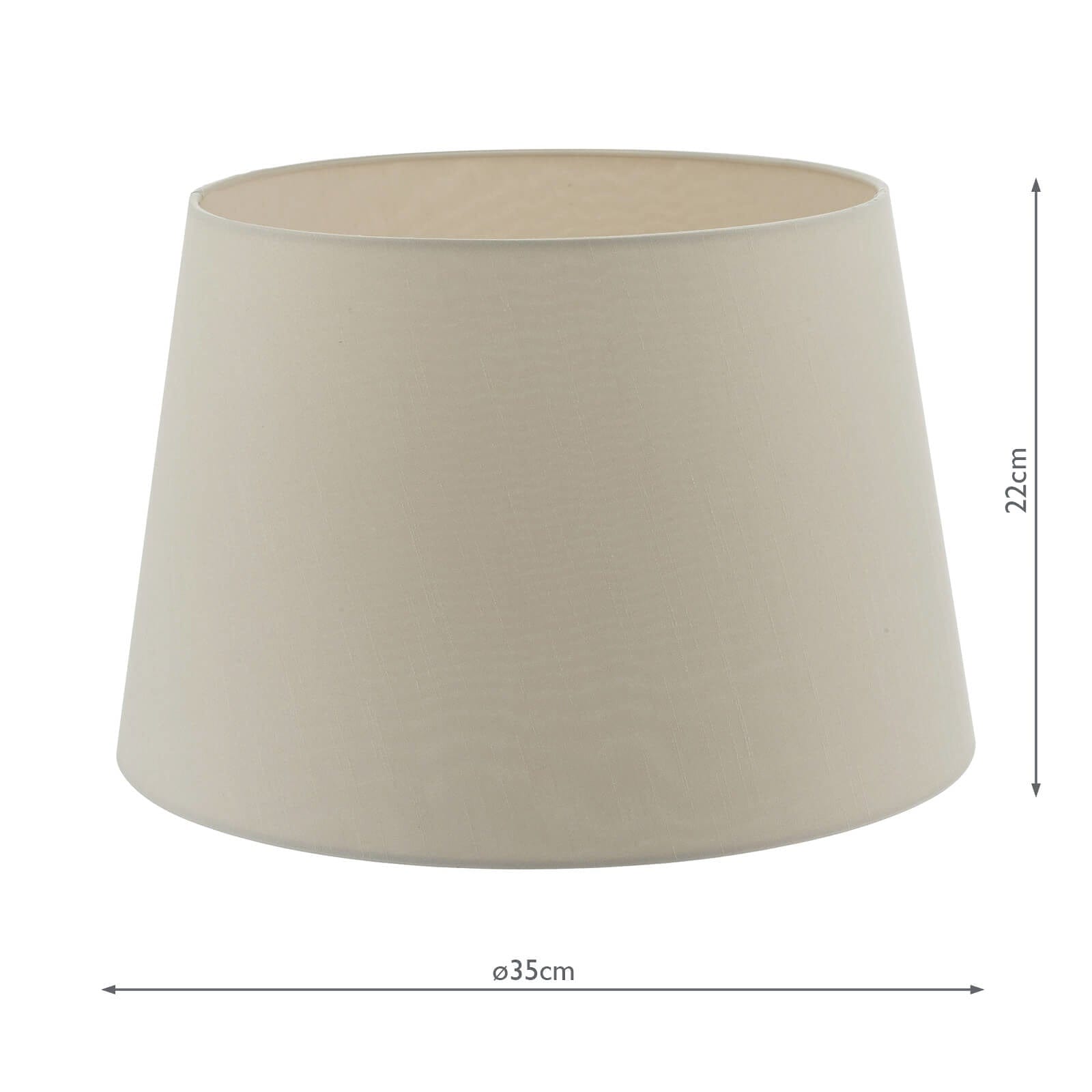 dar lighting Cezanne Ecru Faux Silk Tapered Drum Shade 35cm CEZ1429