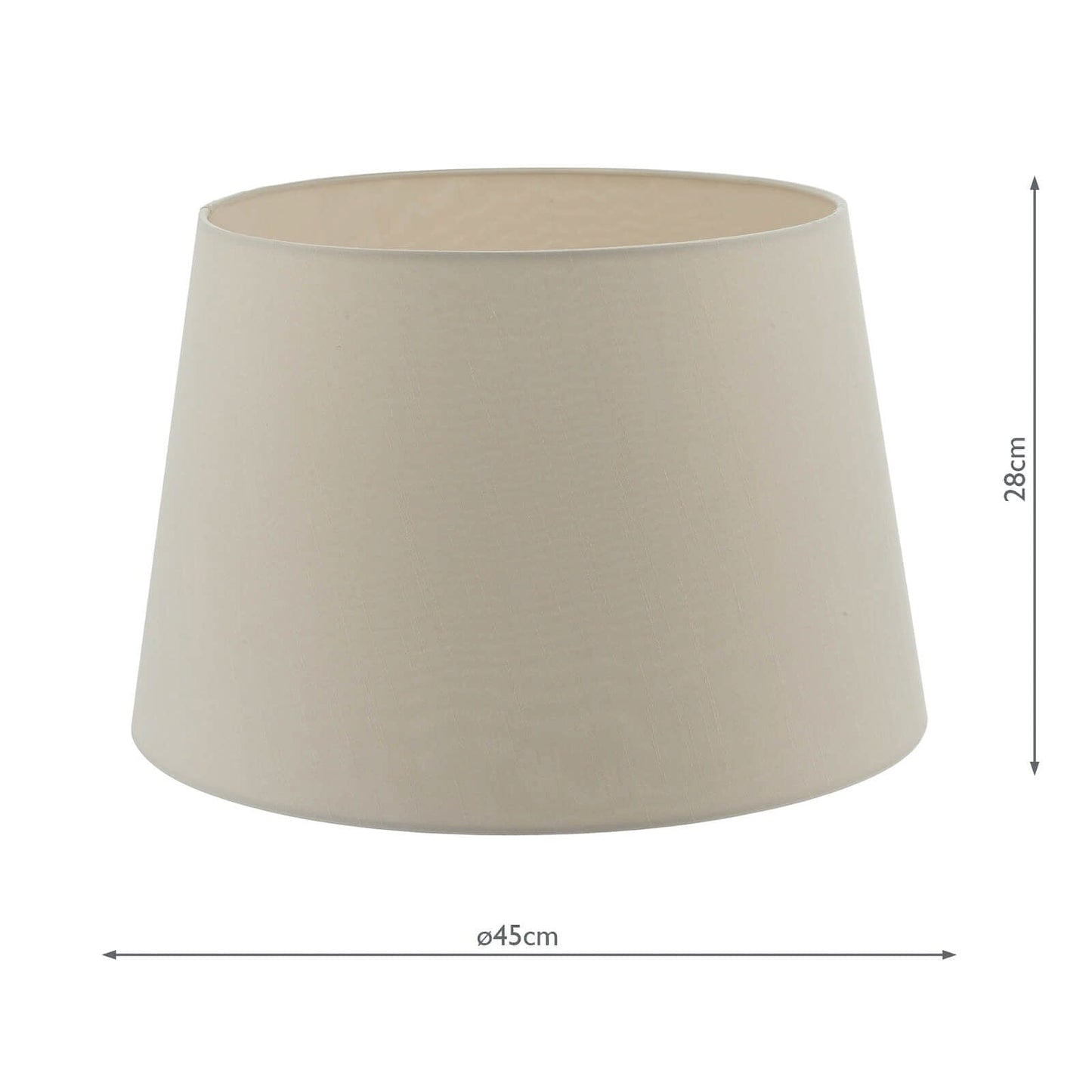 dar lighting Cezanne Ecru Faux Silk Tapered Drum Shade 45cm CEZ1829