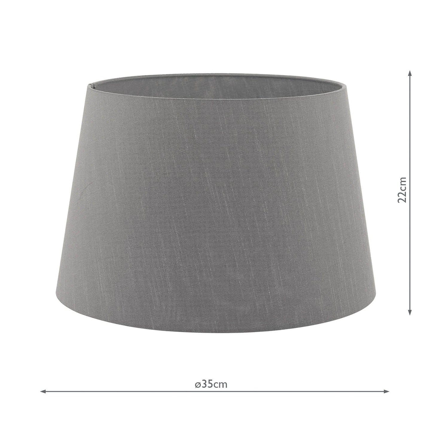 dar lighting Cezanne Grey Faux Silk Tapered Drum Shade 35cm CEZ1439