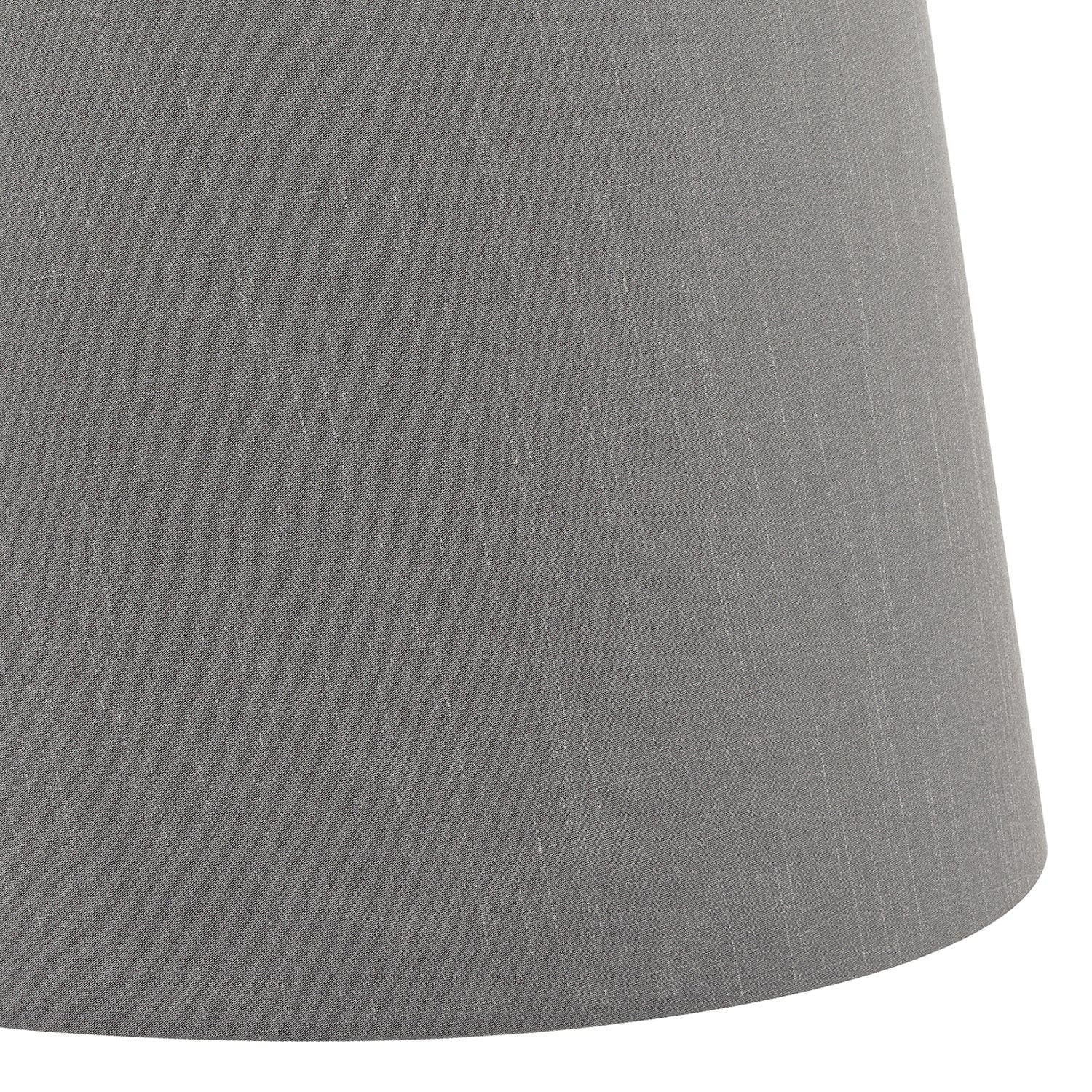 dar lighting Cezanne Grey Faux Silk Tapered Drum Shade 35cm CEZ1439