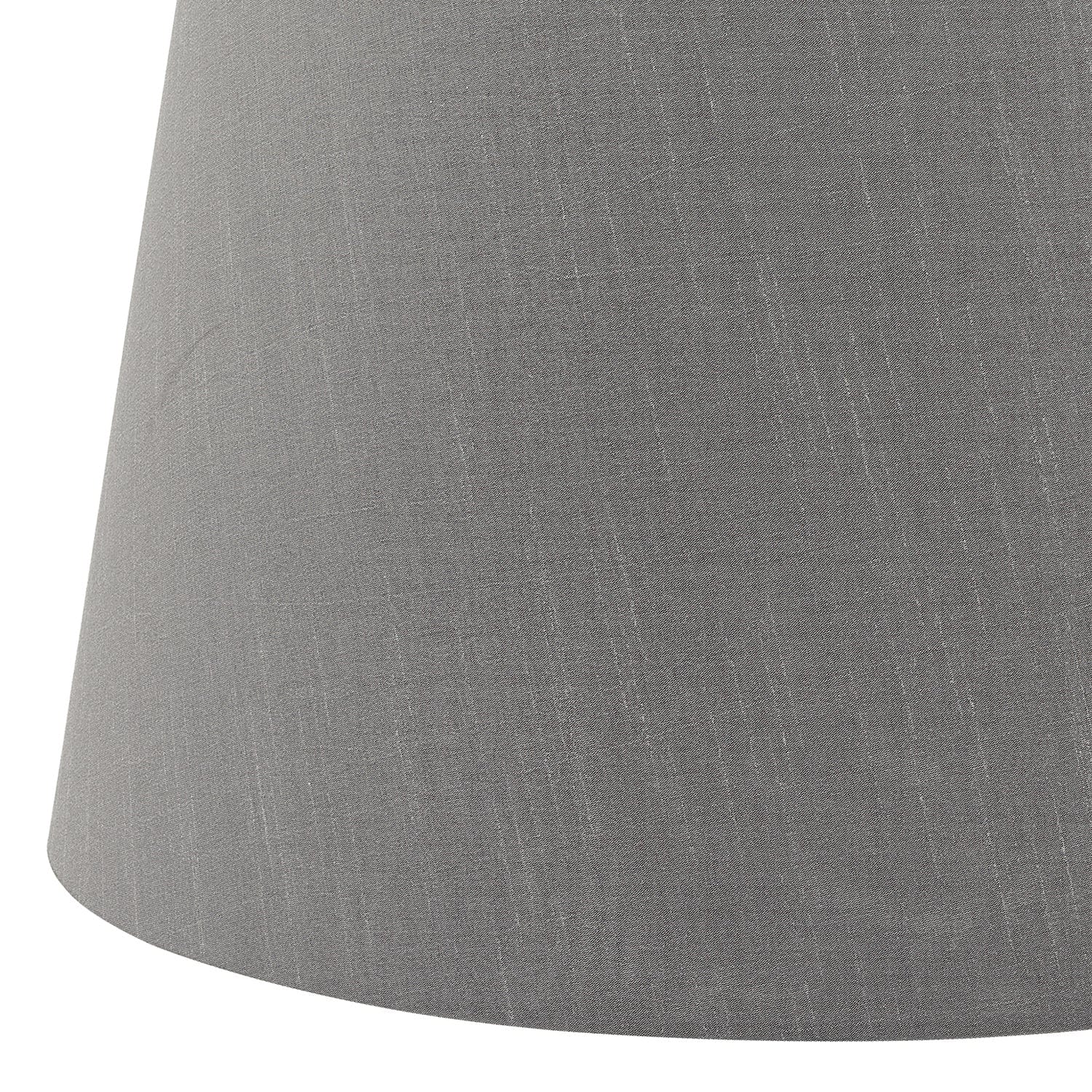 dar lighting Cezanne Grey Faux Silk Tapered Drum Shade 35cm CEZ1439