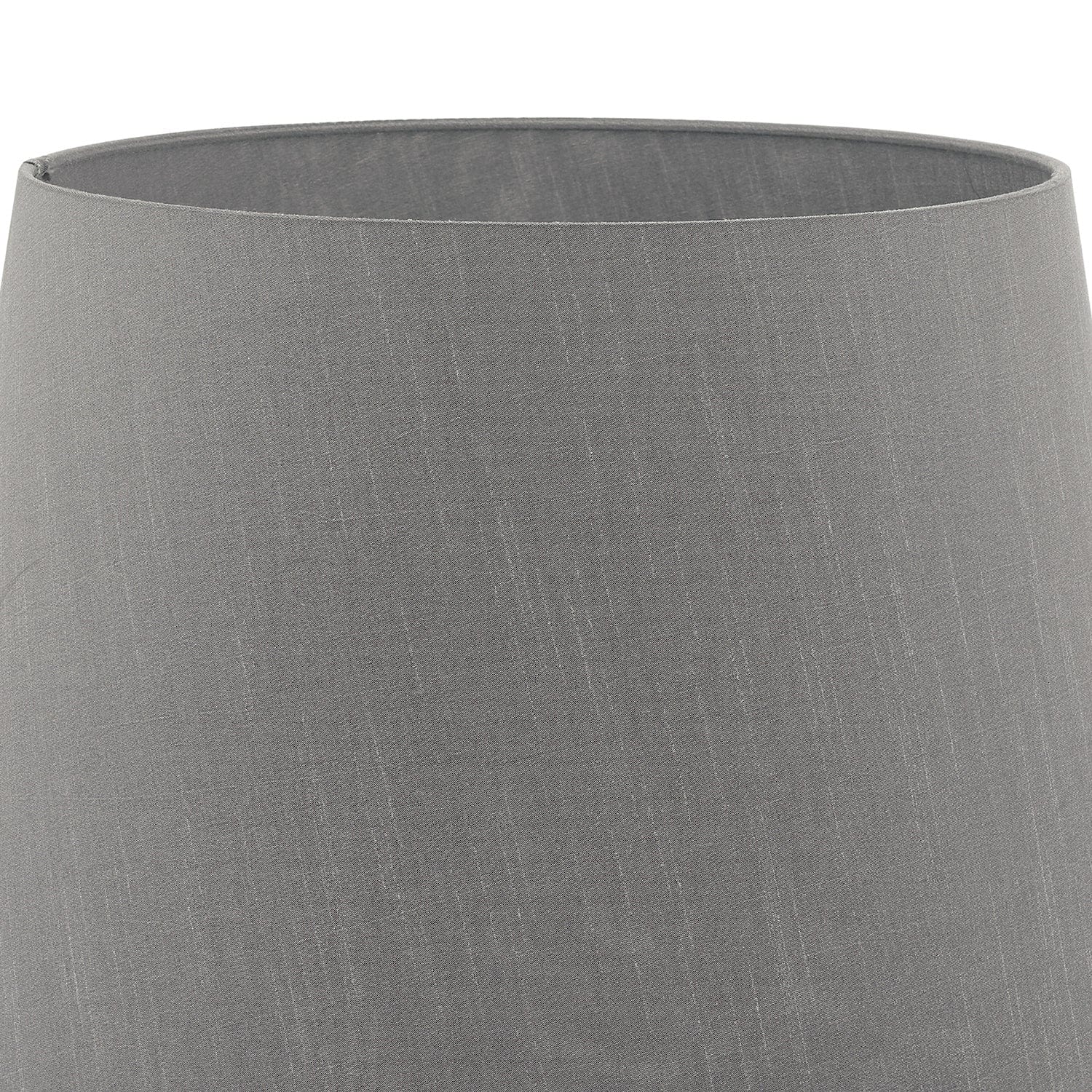 dar lighting Cezanne Grey Faux Silk Tapered Drum Shade 35cm CEZ1439