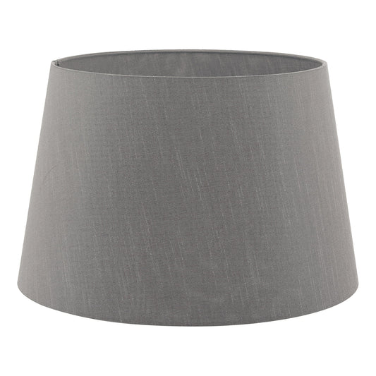 dar lighting Cezanne Grey Faux Silk Tapered Drum Shade 45cm CEZ1839