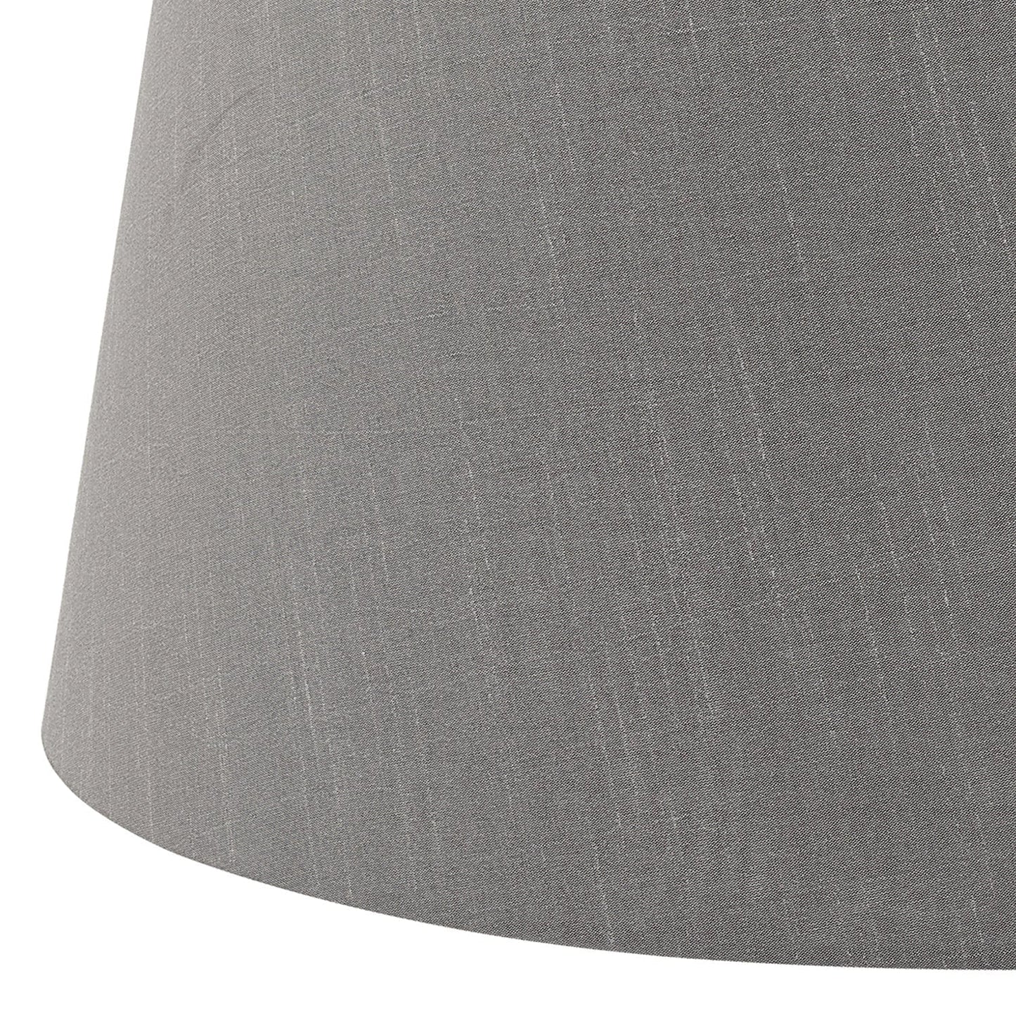 dar lighting Cezanne Grey Faux Silk Tapered Drum Shade 45cm CEZ1839