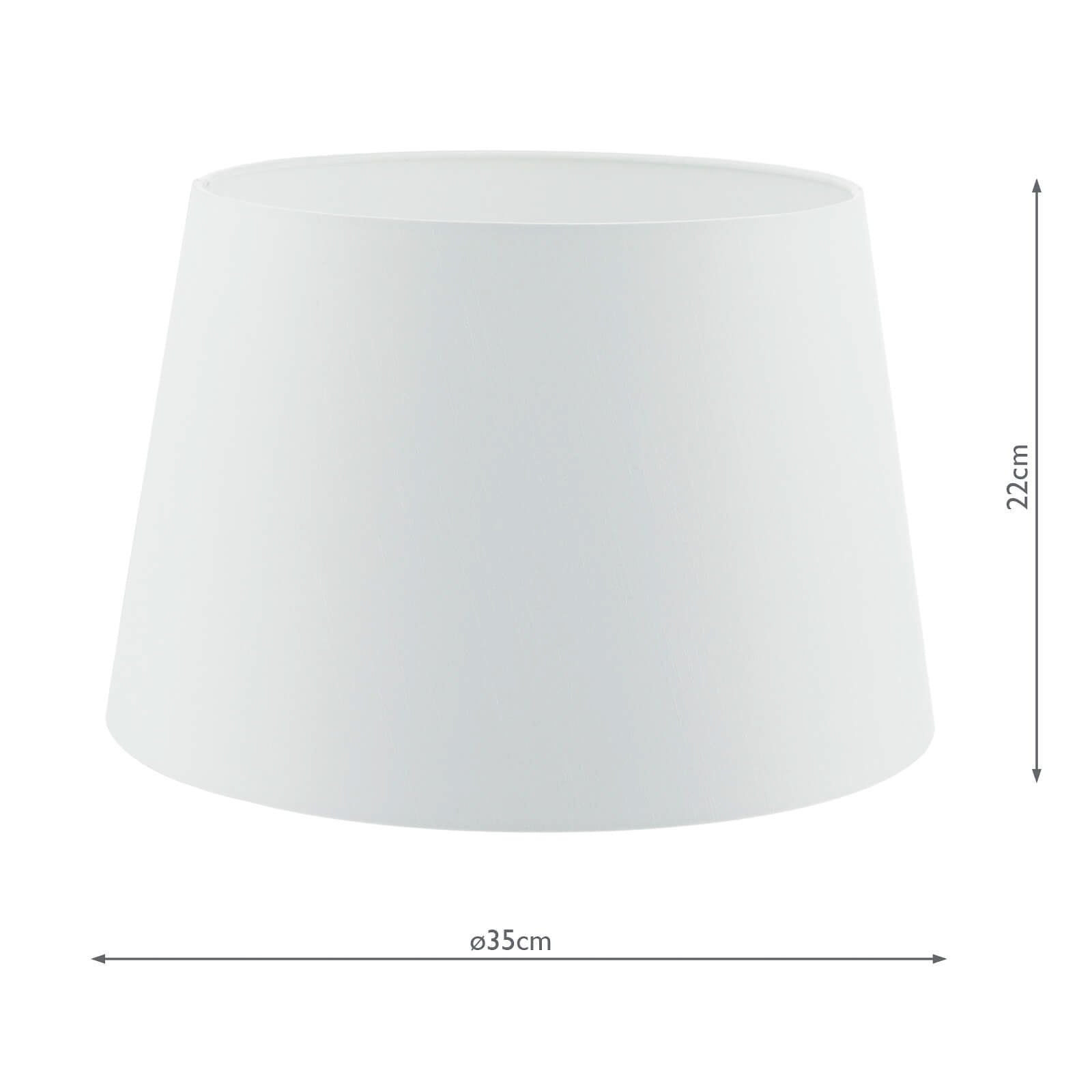 dar lighting Cezanne White Faux Silk Tapered Drum Shade 35cm CEZ142