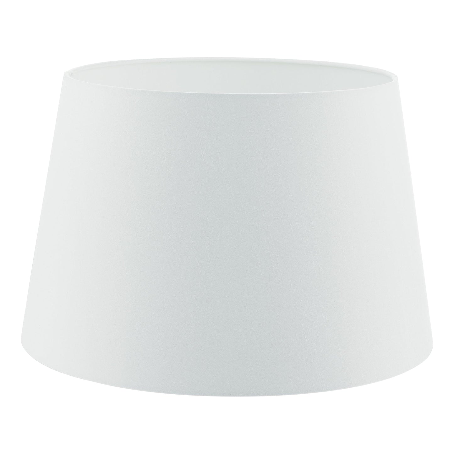 dar lighting Cezanne White Faux Silk Tapered Drum Shade 35cm CEZ142