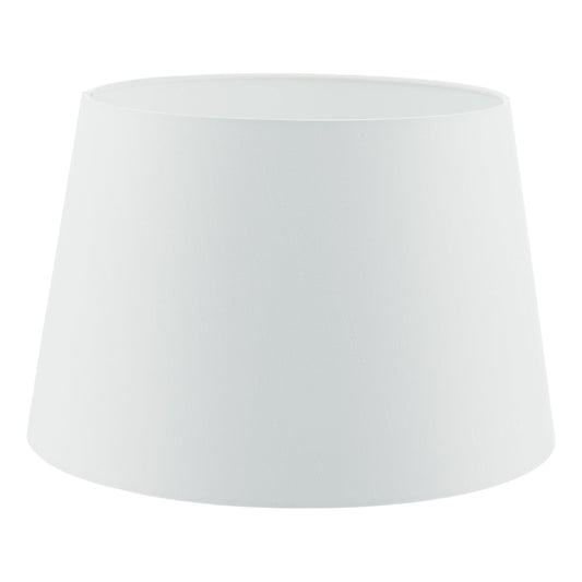 dar lighting Cezanne White Faux Silk Tapered Drum Shade 35cm CEZ142