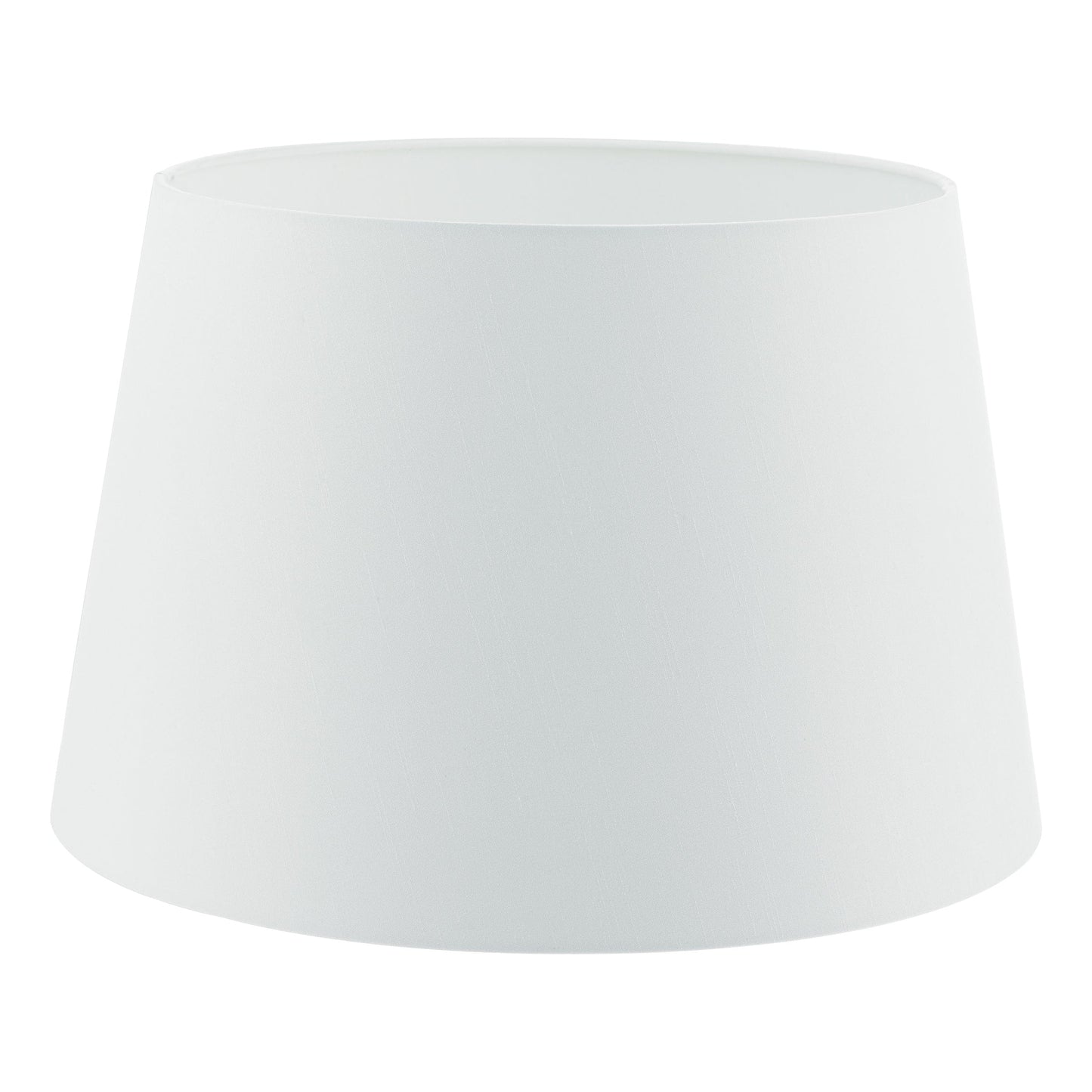 dar lighting Cezanne White Faux Silk Tapered Drum Shade 45cm CEZ182