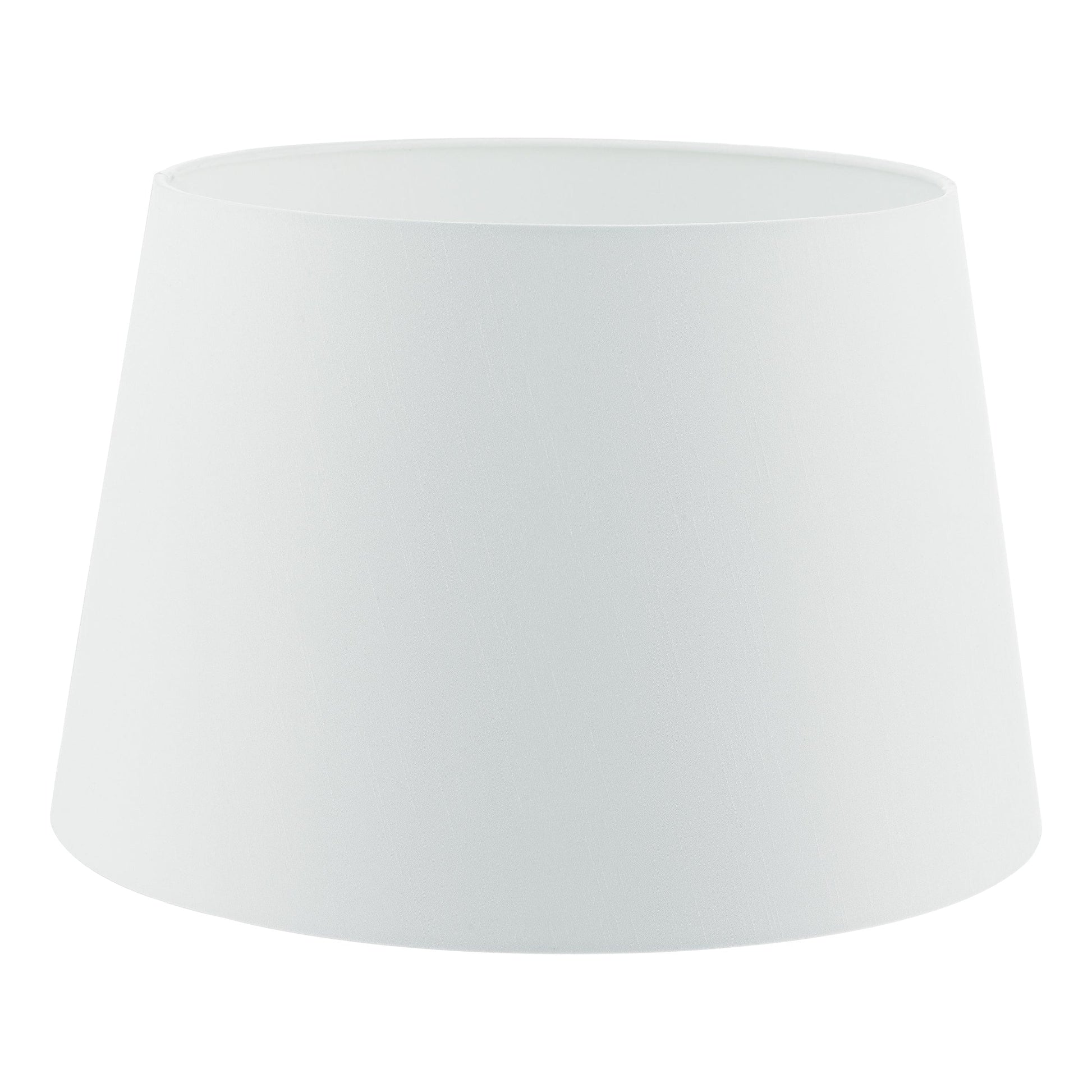 dar lighting Cezanne White Faux Silk Tapered Drum Shade 45cm CEZ182