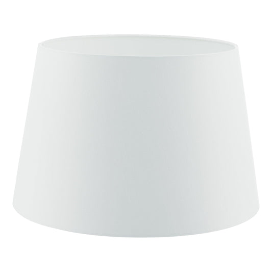 dar lighting Cezanne White Faux Silk Tapered Drum Shade 45cm CEZ182