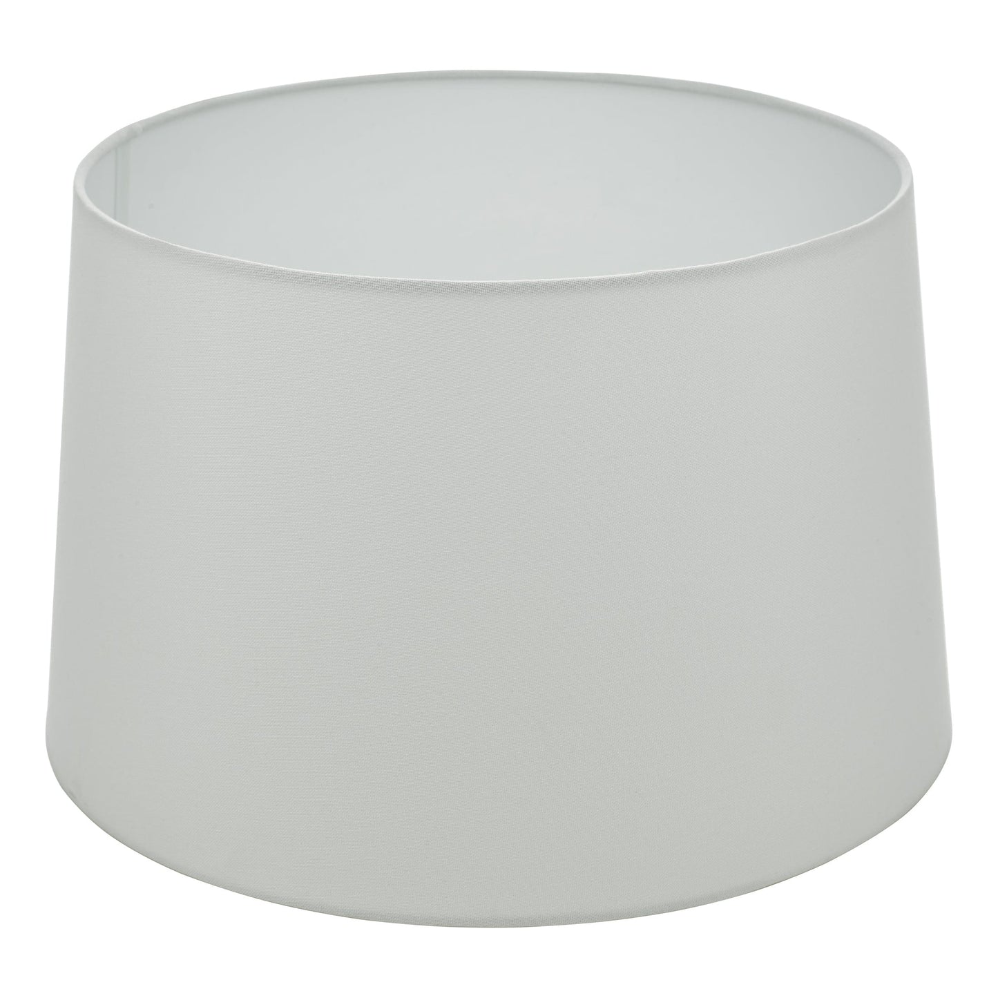 dar lighting Cezanne White Faux Silk Tapered Drum Shade 45cm CEZ182