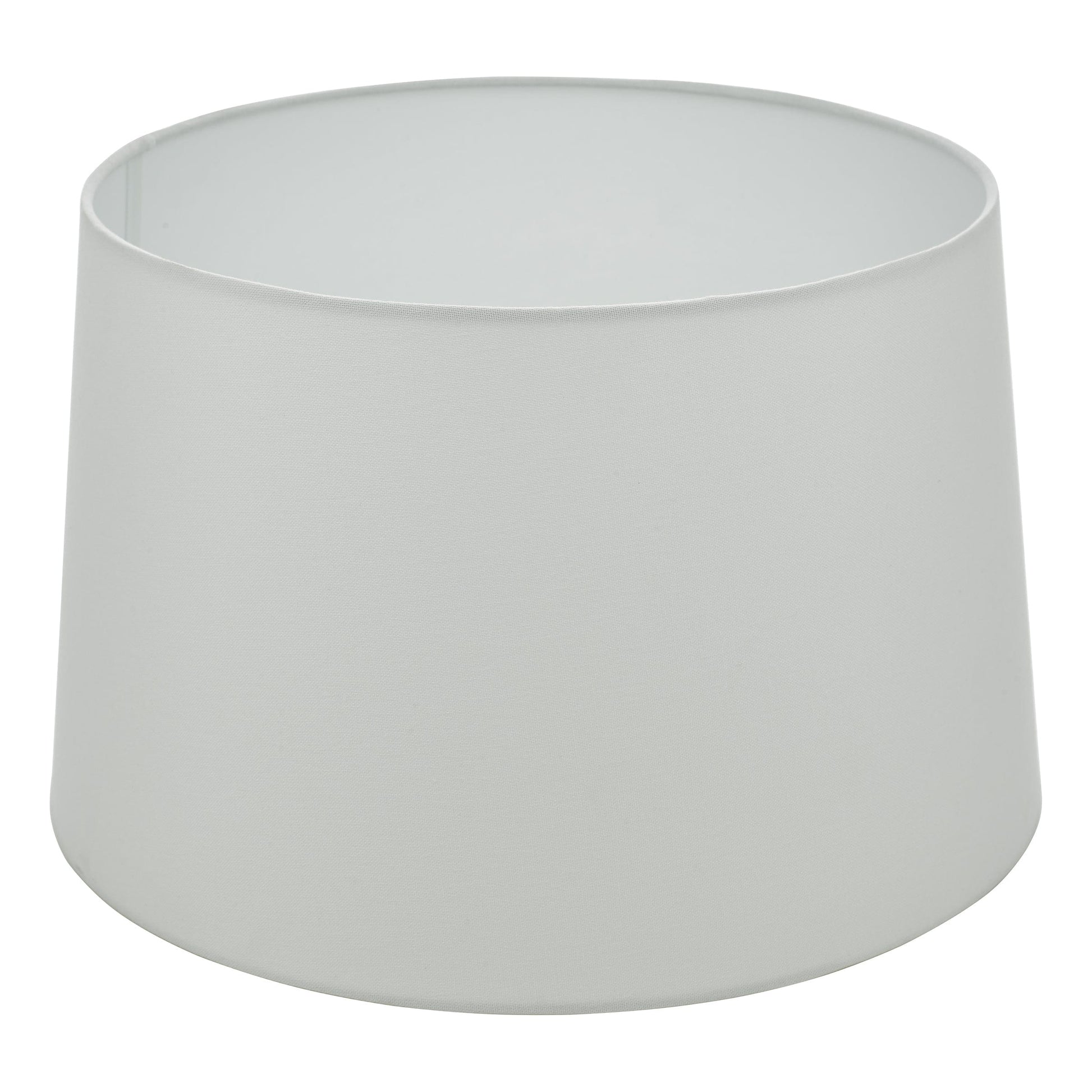 dar lighting Cezanne White Faux Silk Tapered Drum Shade 45cm CEZ182