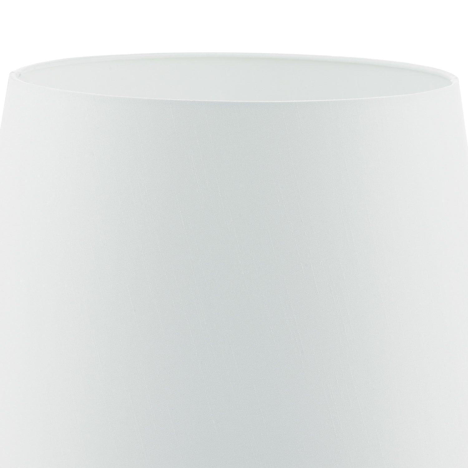 dar lighting Cezanne White Faux Silk Tapered Drum Shade White 40cm CEZ162